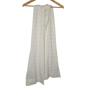 TALBOTS Women's Ivory Cable Knit Scarf